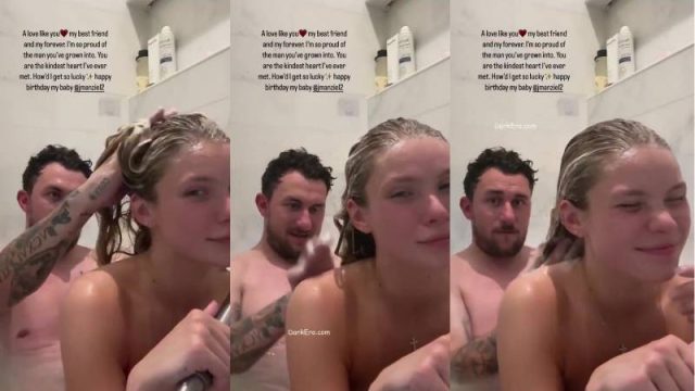 Johnny Manziel and Josie Canseco Bath Video