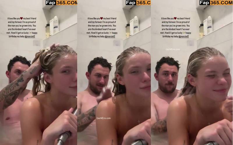 Johnny Manziel and Josie Canseco Bath Video