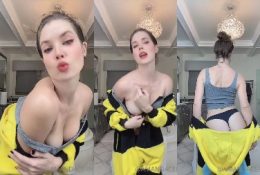 Amanda Cerny Nipple Slip Strip Tease Video